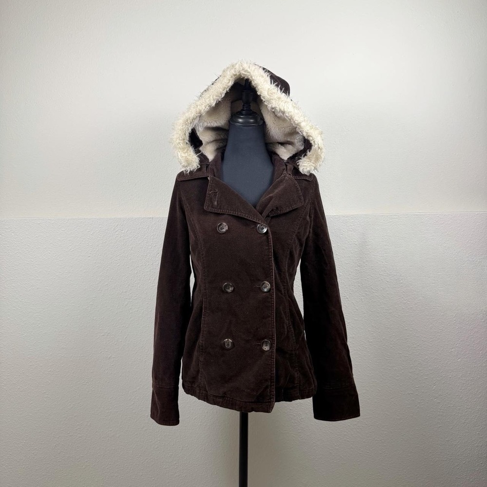 Vintage 90s Billabong Brown Faux Fur Hood Jacket — Estimated Size M 🤎